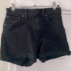 Madewell Black Denim shorts